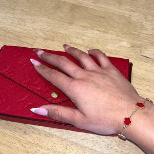 Clover Red Copper Bracelet